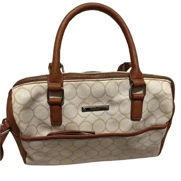 Nine West crossbody bag womens purse brown cream tan handbag - Picture 2 of 11